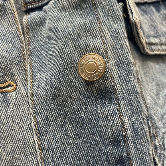Forever 21 SzL Long Line Denim Jacket - Picture 4 of 5